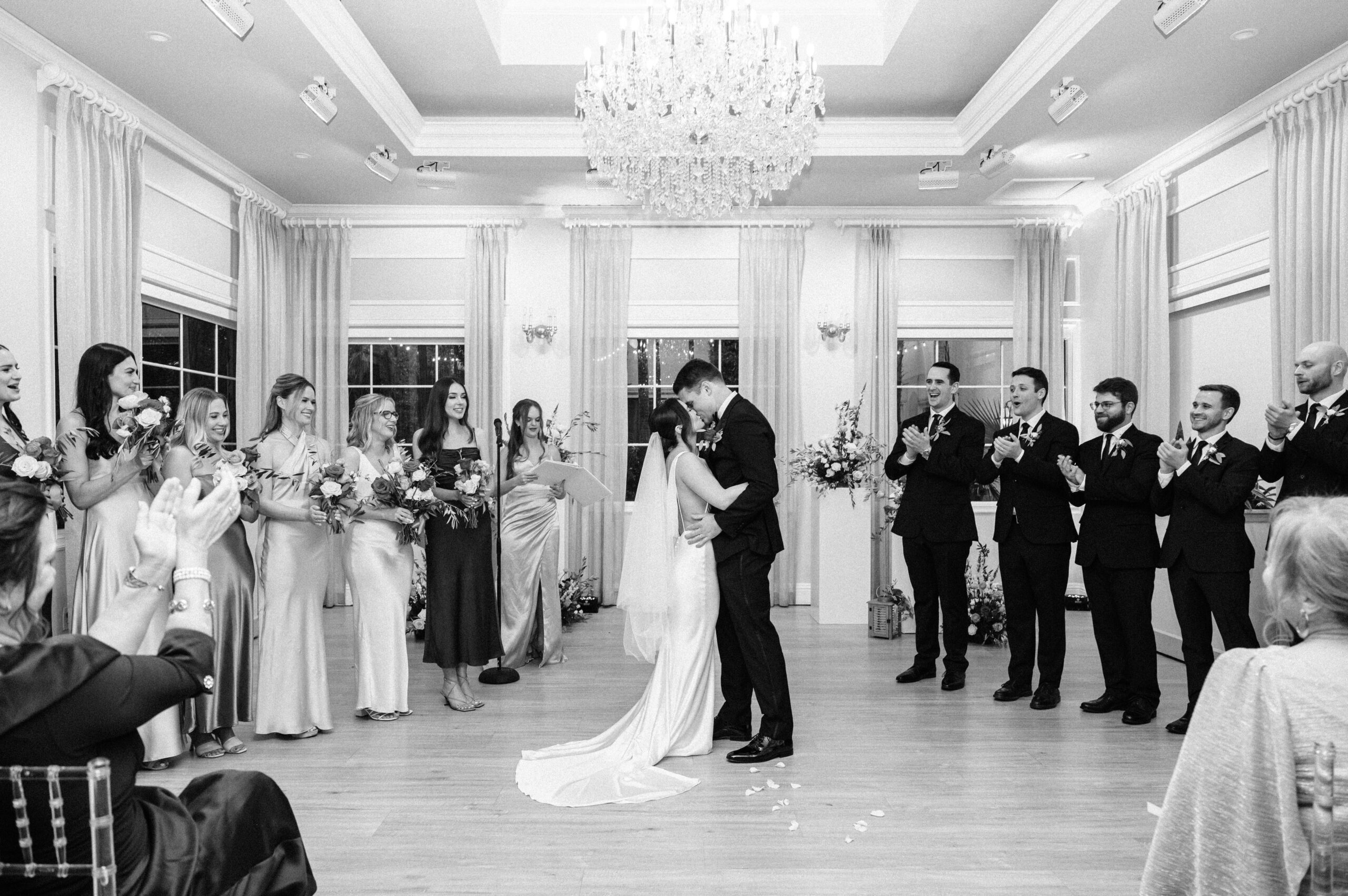 Benvenuto indoor ceremony captured by boynton beach wedding photographer