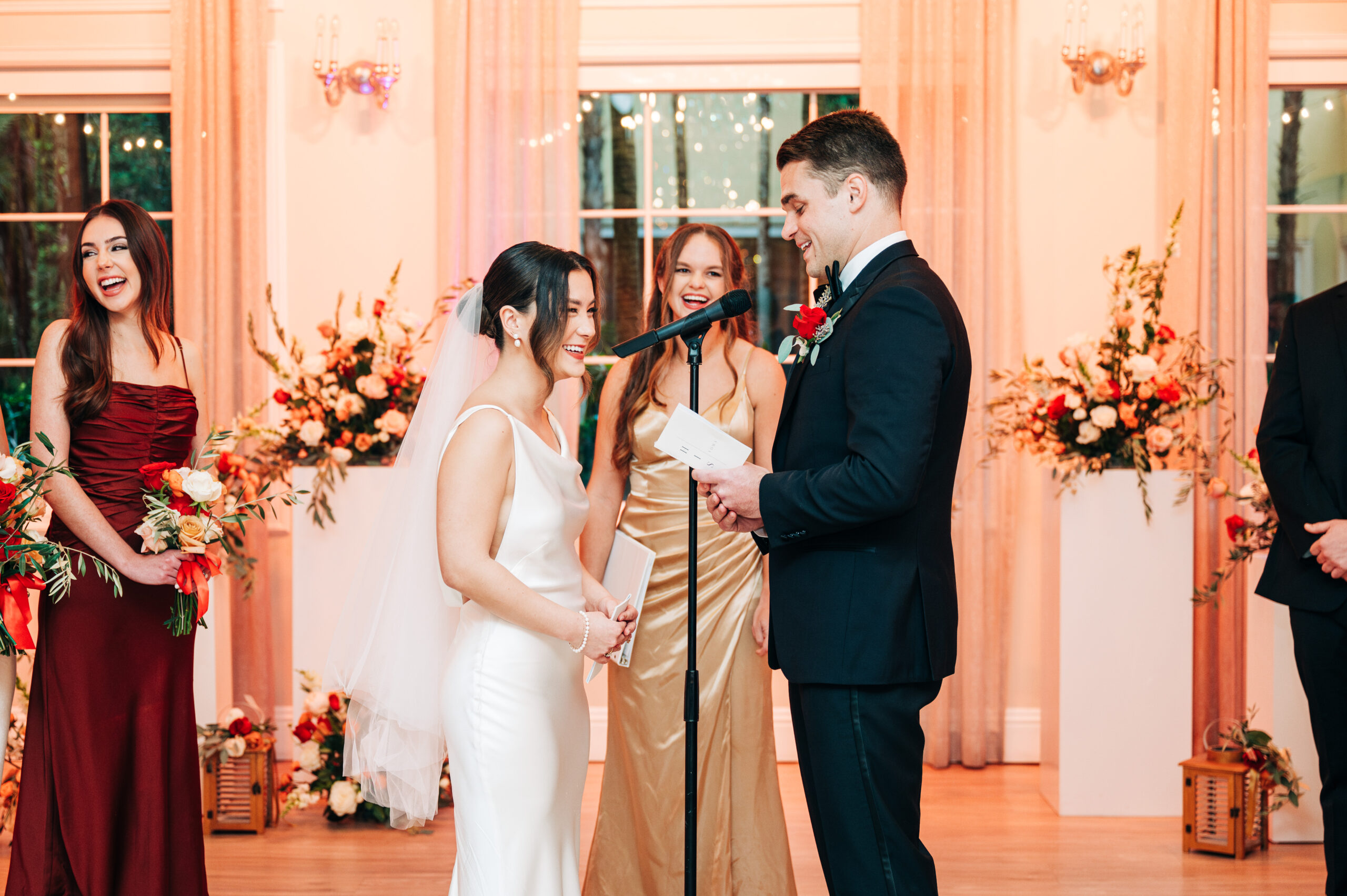 Benvenuto indoor ceremony captured by boynton beach wedding photographer