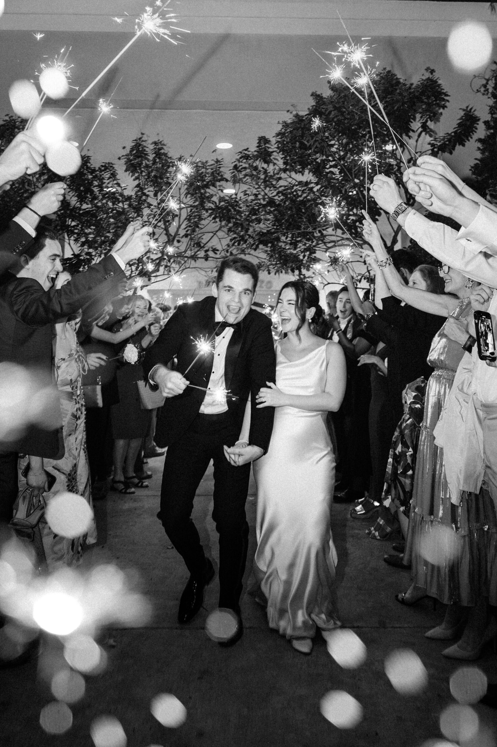 Grand exit captured by Benvenuto wedding photographer