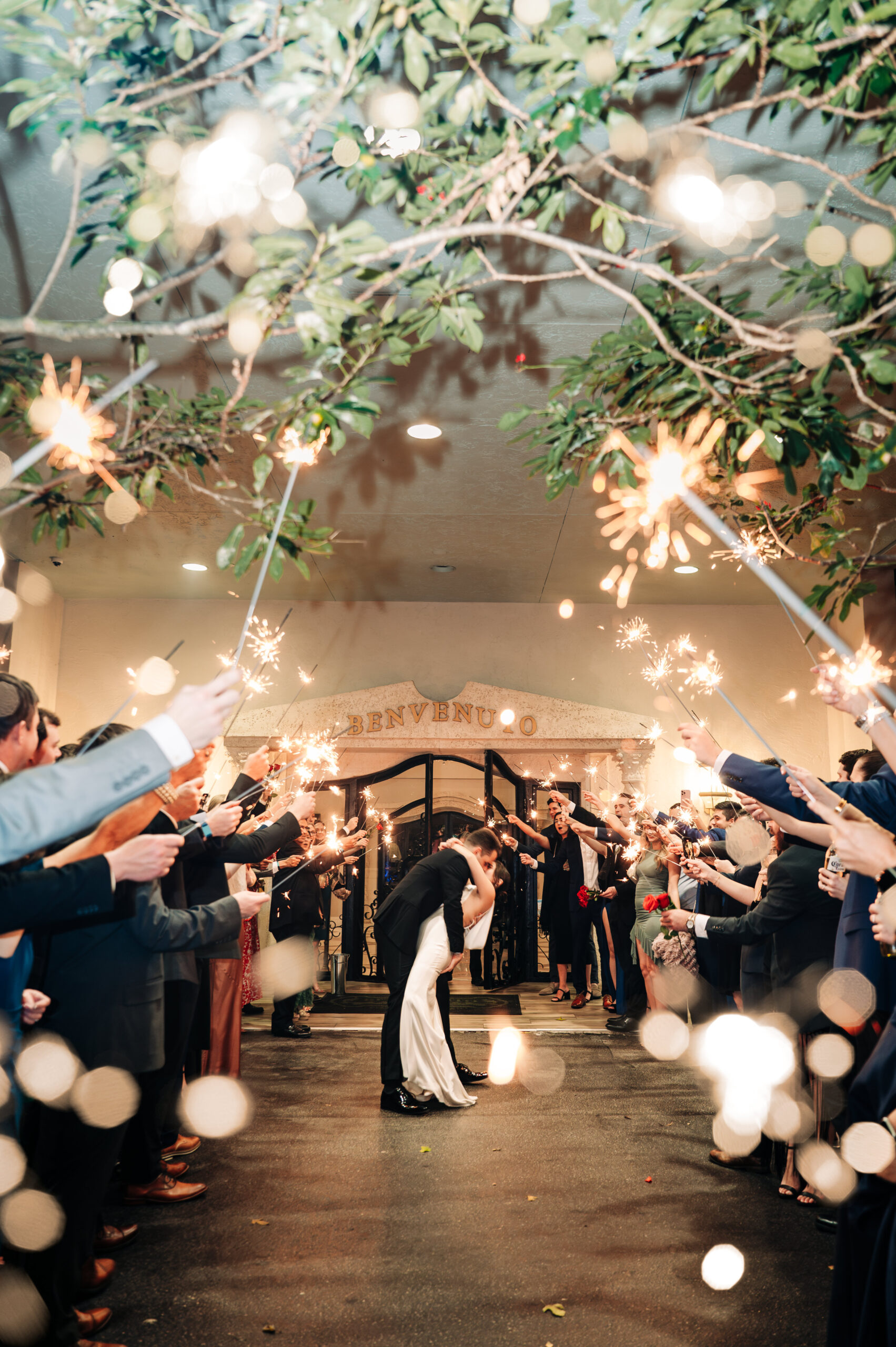 Wedding day exit at Benvenuto in Boynton Beach